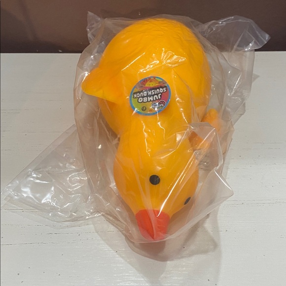 Jumbo Yellow Squish Duck - Soft Squeeze Toy - Picture 2 of 6